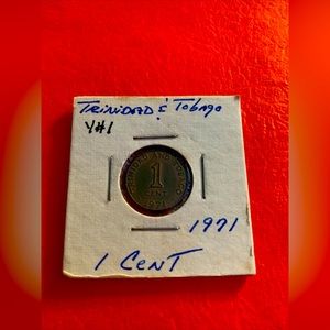 1971 1 cent coin from Trinidad and Tobago